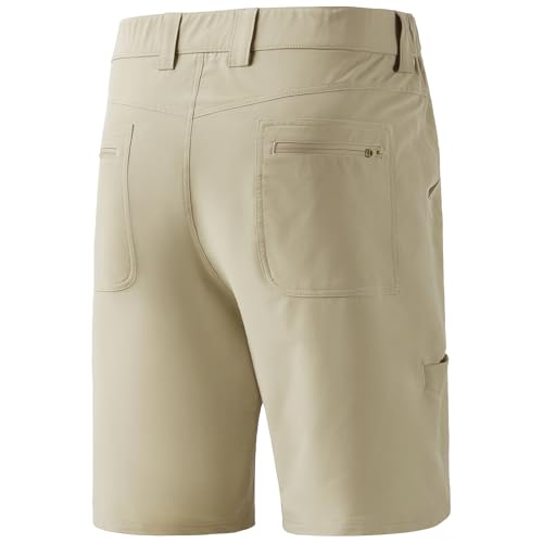 BASSDASH 10.5” Mens Fishing Cargo Shorts Quick Dry UPF 50+ Water Resistant FP01M2