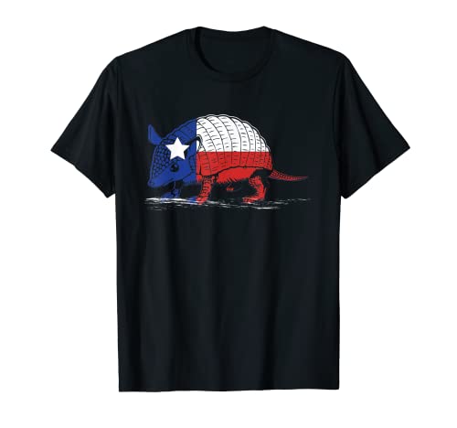 Armadillo Camisa Encantadora Armadillo Bandera de Texas Camisa Regalo Camiseta