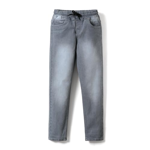 Image of Urbano Juniors Boys Mid Rise Regular Fit Washed Denim Jogger Jeans Stretchable