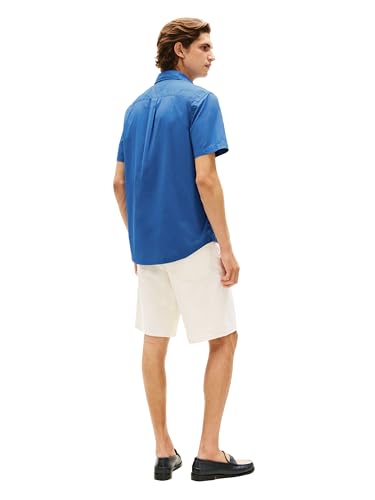 Image of Tommy Hilfiger Men's Short Sleeve Poplin Shirts in Regular Fit, Men's Button Down Shirts
