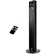 Simple Deluxe 48" Electric Oscillating Tower Fan with Remote Controland Large LED Display, Great ...