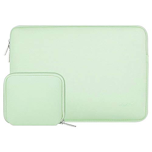 Image of MOSISO Laptop Case 16 inch, 15-15.6 inch Laptop Sleeve Bag Compatible with MacBook Pro 16 inch, HP, Acer, Dell, Lenovo, ASUS Notebook, Neoprene Computer Sleeve Bag with Small Case,Honeydew Green