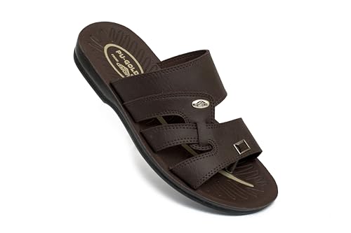Image of ASIAN Men's Casual Slipper Lightweight Daily Used Wear & Office Wear Flip-Flop & Slipper's For Men's & Boy's, 9 UK, Brown