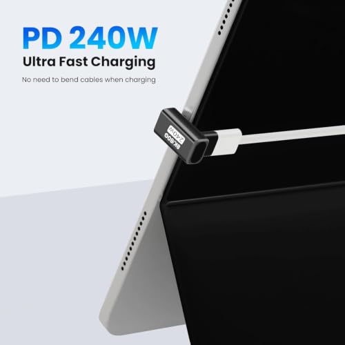 Image of USB C Adapter 80Gbps,U Shape USB-C Male to Type-C Female Connector with PD 240W /80 Gbps, USBC Extender for Steam Deck, Switch, Laptop, Tablet, Phone