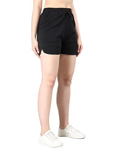 Image of CHKOKKO Women's Regular Cotton Regular Fit Plain Shorts for Women