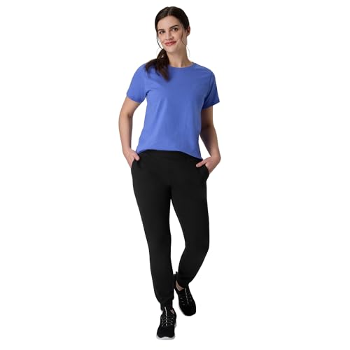 Image of Hanes Women's Sweatpants - EcoSmart Fleece Joggers - Open-Bottom Pocketless Pull-On Lounge Pants - Reg. & Petite Sizes