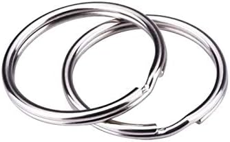 [200PCS] IFfree 1"(25mm) Nickel Plated Silver Steel Round Split Circular Keychain Ring for Car Home Keys.