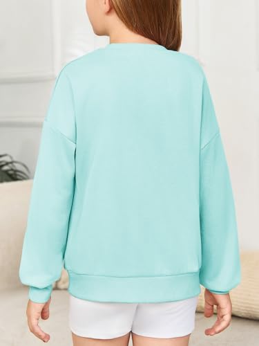 Haloumoning Girls Crewneck Sweatshirts Kids Casual Long Sleeve