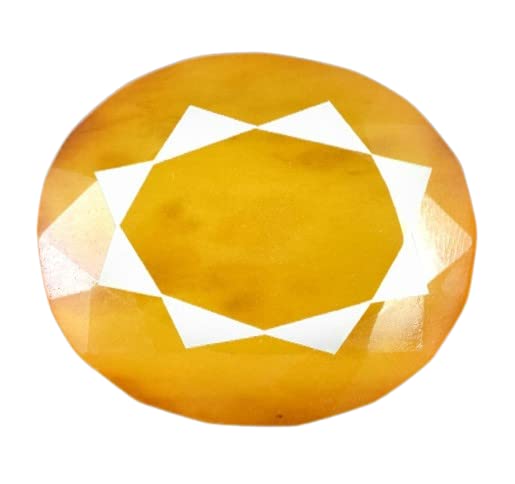 Piedra preciosa de zafiro amarillo Pukhraj natural de Ceilán de 8,25 ratti