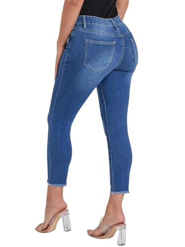 Royalty For Me Womens Women's Petite 4 Button Skinny Ankle Sustainable Jean3