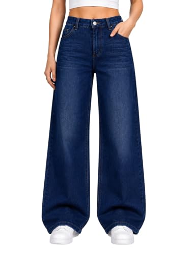 Image of ADBUCKS Baggy Jeans for Women || Women,s Loose Jean Pants || Oversized Jean's for Women's || Wide Leg Jean,s for Woman || Casual Jins for Woman's