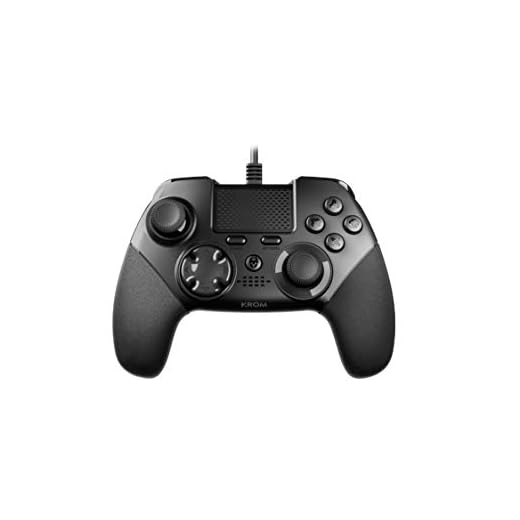 KROM KAISER - Manette de jeu filaire, conçue pour la compétition, Joystick et gâchettes analogiques, sticks arrière configurables, compatible PC, PS3 et PS4