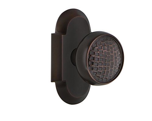 Nostalgic Warehouse Cottage Plate Double Dummy Craftsman Door Knob in Timeless Bronze