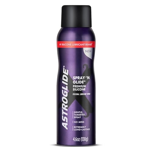 Image of Astroglide Silicone Spray Lube (4.6oz), X Spray 'n Glide Personal Lubricant, Sex Lube, Less Mess & Silky Smooth, Waterproof for Water Play
