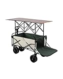 キャリーワゴン 折りたたみ式ユーティリティワゴンカート テーブル付き