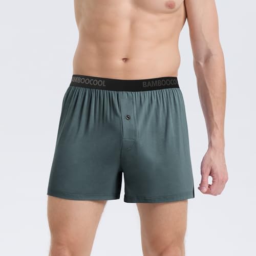 Image of BAMBOO COOL Mens Boxer Shorts Underwear Soft Comfortable Breathable Knit Boxers Short for Men (3 or 5 Pack)