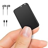 ボイスレコーダー 小型 32GB 長時間録音 35時間 長連続使用 大容量 コンパクト 録音機 カード ワンボタン録音 VOR録音対応 ノイズキャンセリング機能 自動保存 Type-Cケーブル イヤホン付け 早送＆巻き戻し機能付き 会話録音/インタビュー/会議/言語学習などに適用 日本語説明書付 (ブラック)