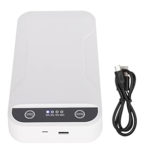 Kcabrtet Multifunctional UV Light Sanitizer Box UV Cell Phone Sanitizer, Phone Cleaner, UV Sterilizer Box, Removable UV Light Sanitizer Wand, Portable, Rechargeable Ultraviolet Light Disinfection
