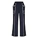 Kenvina Womens Barrel Pants Baggy Wide Leg Pants Casual Palazzo Pant Sweatpants Drawstring Waist Lounge Pant with Pockets（1-Navy,Small）