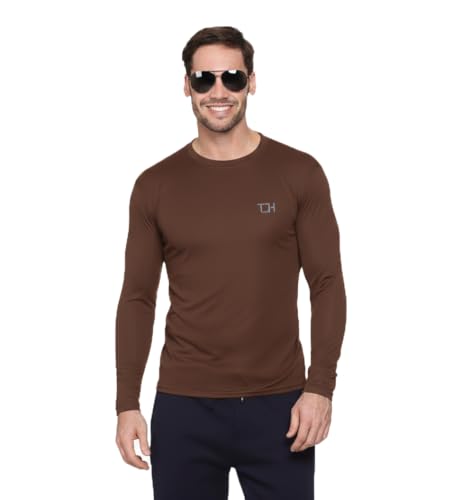 Image of TQH Full Sleeve T Shirt for Men | Pack of 2 T-Shirt for Man Full Sleeve | Gym Workout | Men's Tshirts | Slim Fit Polyester Round Neck Solid Sports T-Shirts for Running Training Casual Wear