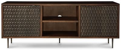 Signature Design By Ashley Doraley Urban 65.13" Accent Cabinet With 2 Doors, Dark Brown #TOP3