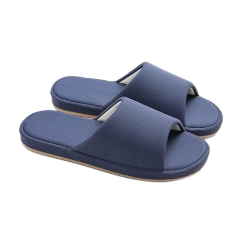 Mute Linen Slippers Men's Summer Home Soft Bottom Deodorant Spring