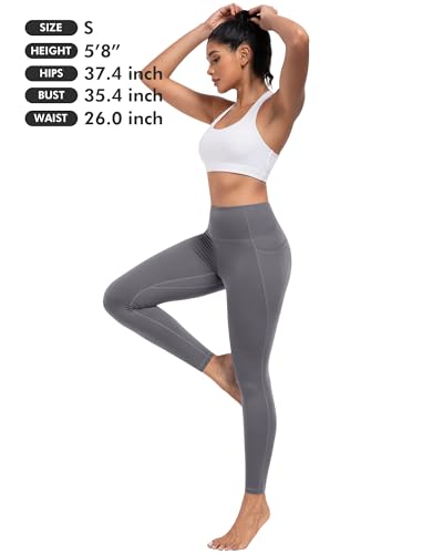 Image of ATHVOTAR Leggings with Pockets for Women, 7 Packs High Waisted Workout Tummy Control Yoga Pants