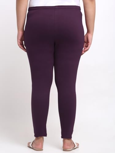 Image of Soft Cotton Ankle Lenght Solid Regular and Plus 35 Colours Leggings for Womens and Girls (Sizes :- M to 6XL)