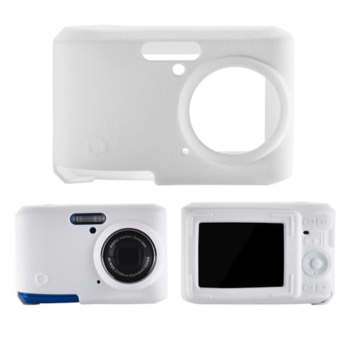 Growalleter Kodak FZ45対応 シリコン保護ケース シリコンケース 超軽量26.2g 滑り止め 耐衝撃 防塵 防汚 取り付け簡単 持ち運び便利 ストラップ付き デジタルカメラケース PIXPRO FZ45専用 優秀素材採用 指紋防止 (ホ