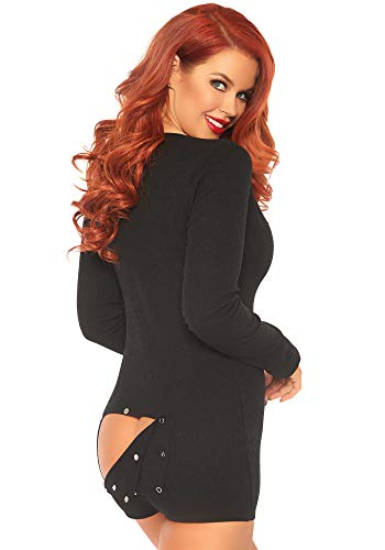 Leg Avenue Pagliaccetto Con Chiusura Sul Retro, Nero, Xl