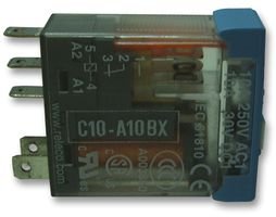 C10A10X24D Power Relay, SPCO, 24VDC, 10A, Plug in