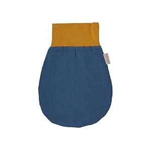 KraftKids Trappelzak mousseline blauw voor de lente / zomer van mousseline katoen verkrijgbaar in twee maten