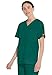 Dickies Mens V-Neck Scrub Top with 5 Pockets - Medical & Nursing Uniform Shirt, Side Vents Plus Size - 81906, 2XL, Hunter Green