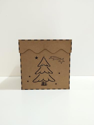 Caixa para Panetone Quadrada 20x20 cm mdf cru
