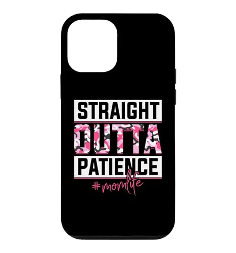Straight Outta Patience Mom Life �ʔ������ʕ���̓� �X�}�z�P�[�X iPhone 12 mini �p