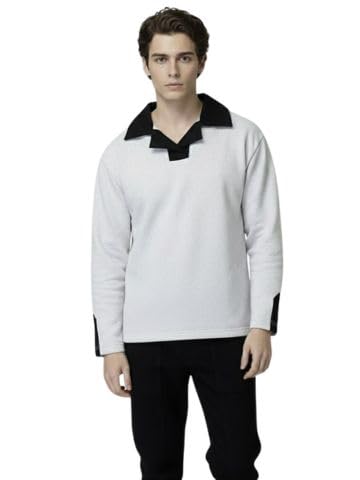 unifringe Men’s Collar Cotton Fleece Sweatshirt |High Neck Sweatshirt | Breathable & Full Sleeves All Day Wear Sweaters |-picture-28