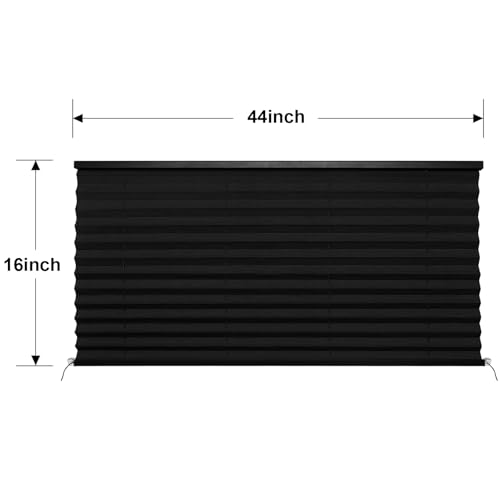 Image of RV Blinds Shades for Camper Window,RV Shades Pleated Camper Blinds for Travel Trailer Motor Coach Motorhome Window-44 W x 16 inch L