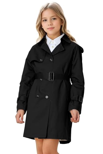 Image of Cromoncent Kids Rain Jacket, Raincoats Lightweight Waterproof Trench Coat for Boys Girls