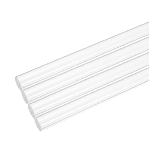 Image of MECCANIXITY 4pcs Acrylic Round Rods 11 /16 inch x 8 inch Clear Acrylic Dowel Rods Sticks Plastic Sticks Strip for DIY Crafts Lighting Gardening Decoration - 18mm x 200mm