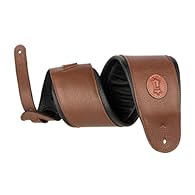 4 1/2” Brown garment leather padded guitar and bass strap | Adjustable from 37” to 51” in length Ladder style feed-thru adjustment | Internal foam padding for superior comfort Garment leather backing for comfort and freedom of movement | Reinforcemen...