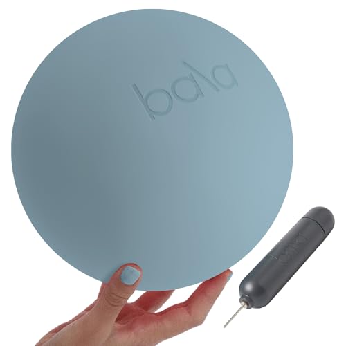 Image of Bala Pilates Ball, Non-Weighted Exercise Ball for Yoga & Barre - Small 8 inch | Yoga Ball, Stretching, Strength & Core Training, Workout, Home Gym & Fitness, 100% PVC with Mini Pump