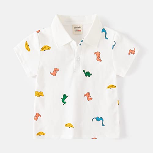 Kids Boys Polo Shirts Short Sleeve Hawaii Golf T-Shirts Summer Vacation Tops Toddler Cute Animals Prints Crop Tie Tees3