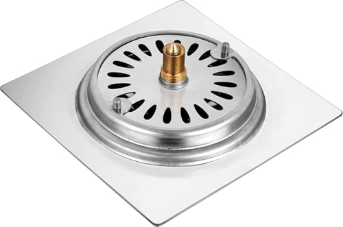 Image of Plantex (Primax) 304 Grade Stainless Steel Floor Pop Up /Push to Open Grating Floor Drainer /Wash Basin Strainer /Bathroom Drain /Jali for Bathroom and Kitchen - 6x6 inch - (Chrome)