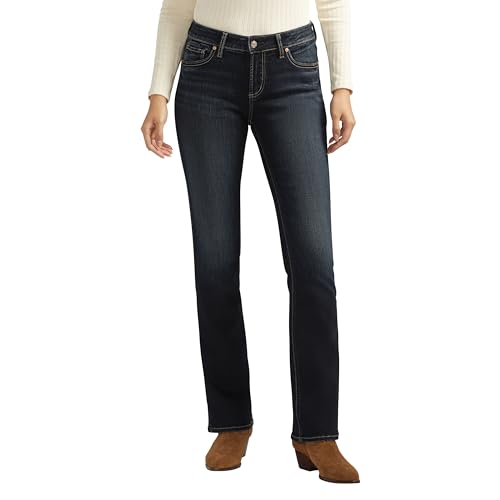 Image of Silver Jeans Co. Women's Elyse Mid Rise Comfort Fit Slim Bootcut Jeans