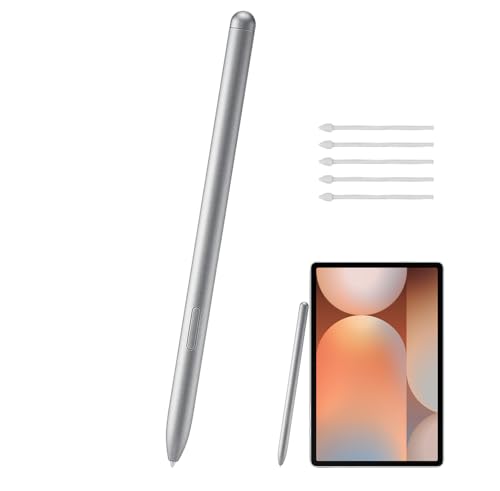 Image of Galaxy Tab S10 FE / S10 FE+ S Pen for Samsung Galaxy Tab S10 FE / S10 FE+ Stylus Pen Replacement + Free Tips Galaxy Tab S10 Fe Pen for Samsung Galaxy Tab S10 FE Stylus S Pen (Silver)