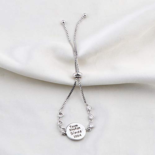 Image of CENWA Team Damon /Stefan /Salvatore Since 1864 Adjustable Bracelet Vampire Fandom Gift Idea