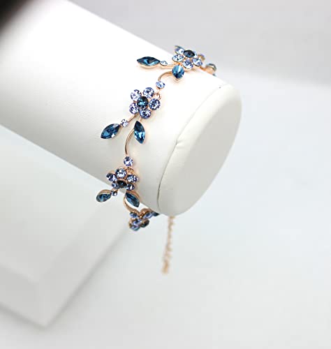 Image of Faship Gorgeous Rhinestone Crystal Floral Necklace Earrings Set