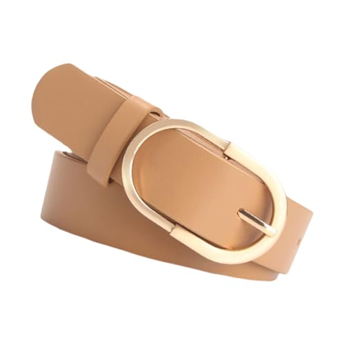 Women's Girdle Fashionable PU Leather Belt With Gold Buckle Decoration Jeans Trousers And Dresses Waistband Cincher