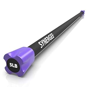 Synergee Workout Bar Weight Bar Combo Set – Multiple Weights Padded Weighted Bars – Body Toning Exercise Bar, Strength & Condition