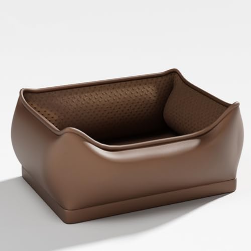 ペットヒーター ホットカ 猫ベッド ホットカーペット付きUSB接続 3段階温度調節 洗える 猫 小型犬向け 暖かい 冬 ペットベッド (コーヒー色, 90×70×25cm)